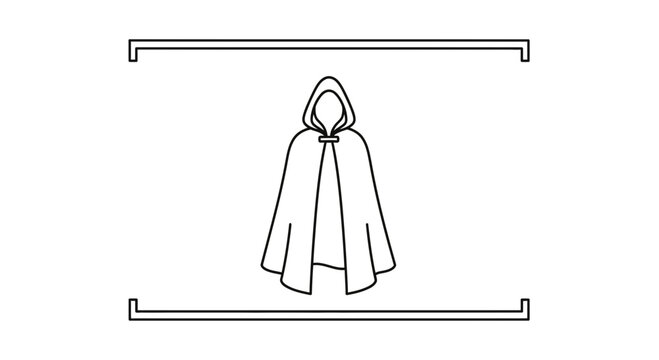 Hooded Cloak Icon Vector Illustration