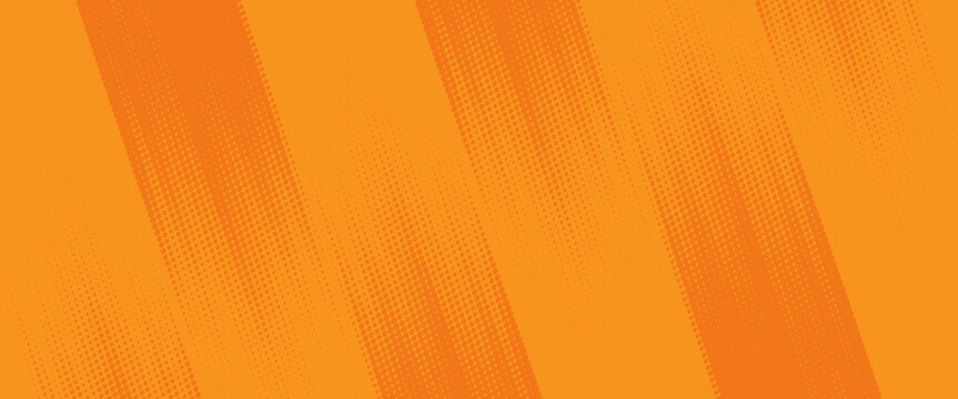 Abstract orange background with halftone dots forming vertical wave patterns. Bright, energetic, and suitable for modern digital design.