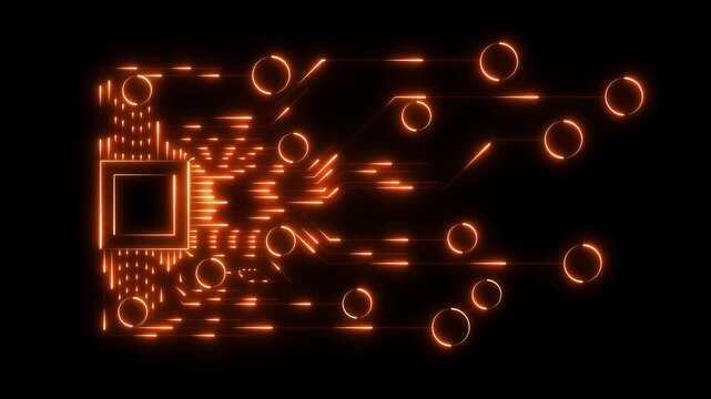 ai agent- businessman working with virtual reality at office. Multi agent AI systems concept on black background. AI driven solutions streamline workflows, Decision, enhance productivity 4k video