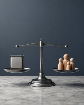 Balance conceptuelle entre technologie et humains