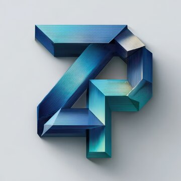 Abstract letterform emblem for branding: stylized Z and P integrated cleanly