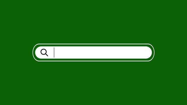 Animated search bar with alpha channel, Internet browsing search bar button .4k video animation 