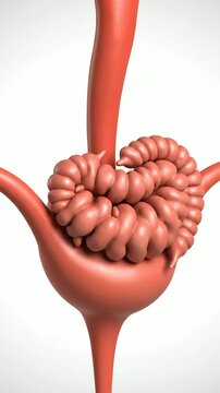 Detailed 3D Rendering of Male Reproductive System Highlighting Anatomical Structures for Medical Education and Healthcare Technology
