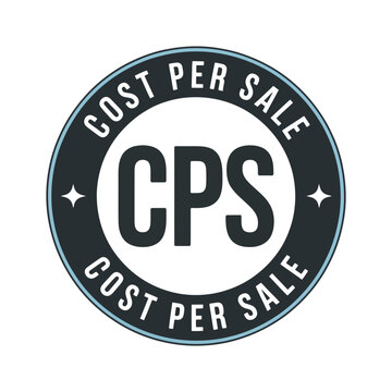 Cost per sale cps circular badge graphic label