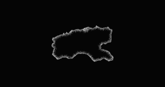 Sketch Limerick outline map animation - smooth progressive reveal