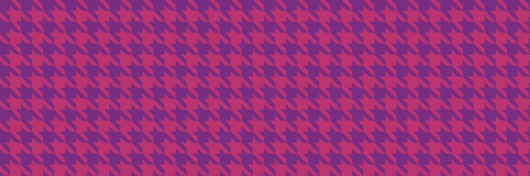 Chechered plaid seamless pattern. Houndstooth Tweed background. Vector