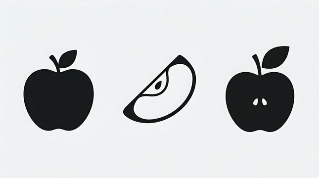 Black and white minimalist coffee cup icons.