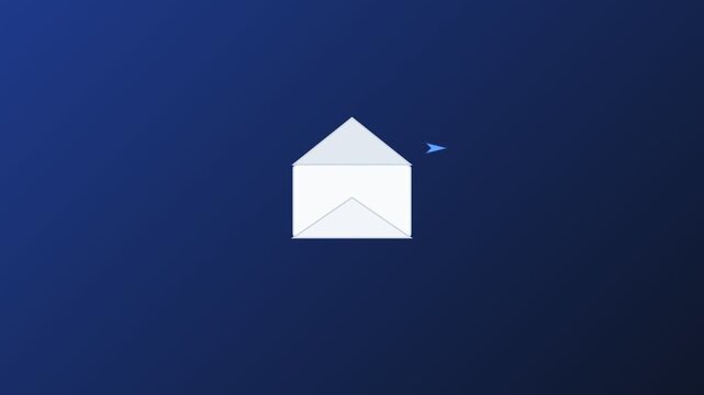Minimalist envelope animation: sending digital mail and email communication animation