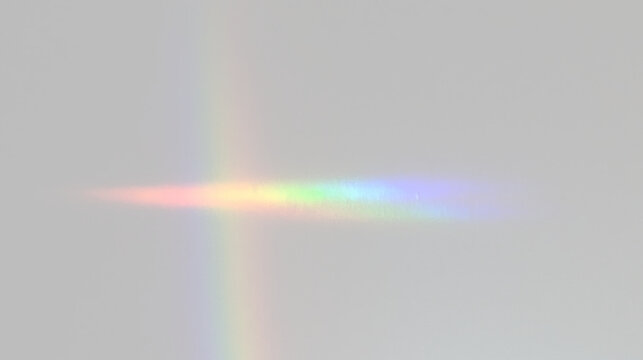 Glowing rainbow light overlay with crystal glass reflections, diamond sparkle highlights, prism refraction effects, colorful lens flare and transparent abstract background