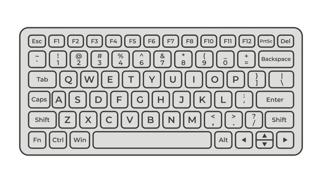 Computer Keyboard Closeup View Only.