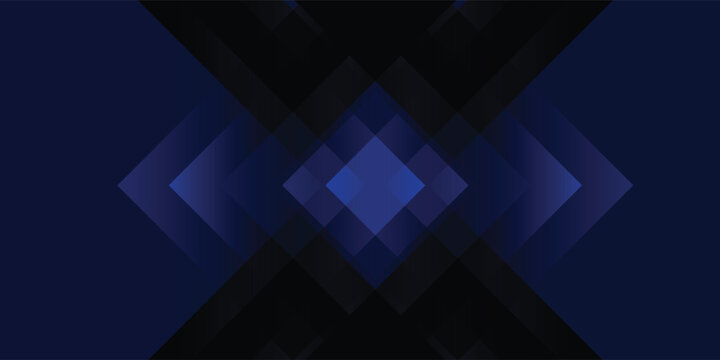 Blue Diamond Geometric Crystal Shape Abstract.
