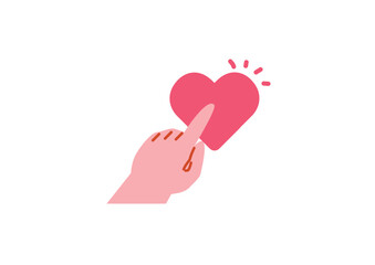 いいねを押すてのイラスト © Sami