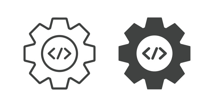 Web Hosting icon. Line and glyph solid icon
