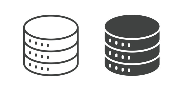 Web Hosting icon. Line and glyph solid icon