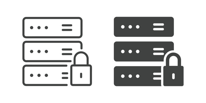 Web Hosting icon. Line and glyph solid icon
