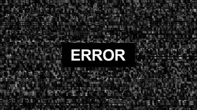 Tv no signal. Noise overlay texture pattern. Error tv screen pixels interfering signal Tv noise,4K
