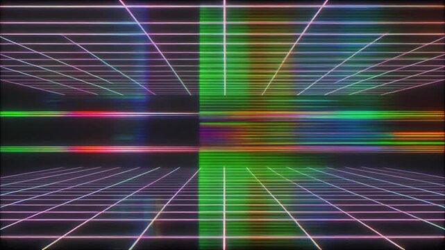 crt scanline texture retro synthwave neon grid background