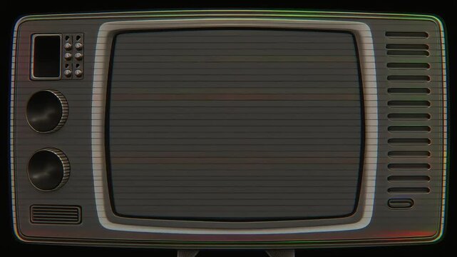 CRT Scanline Texture Vintage Analog Television Screen Glitch Effect