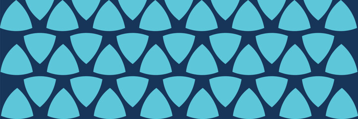 Abstract seamless pattern background with light blue curved triangle shapes © besok