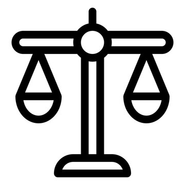 Legal Scales Of Justice Line Icon