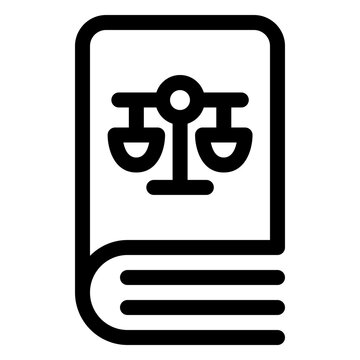 Legislation Law Book Line Icon