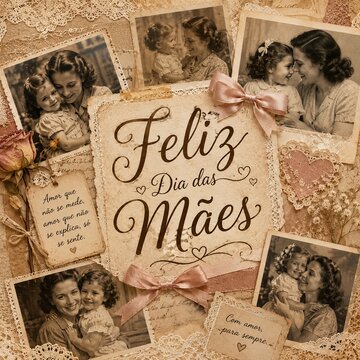 feliz dia das maes photo collage