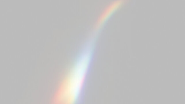 Bright rainbow lens flare with crystal glass reflections, sparkling diamond highlights, holographic prism glow, decorative transparent overlay for festive designs