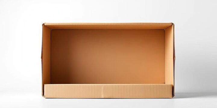 Empty cardboard flat-pack box, ready for assembly,  packaging,  texture