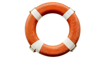 Orange lifebuoy with white straps © Gabriela