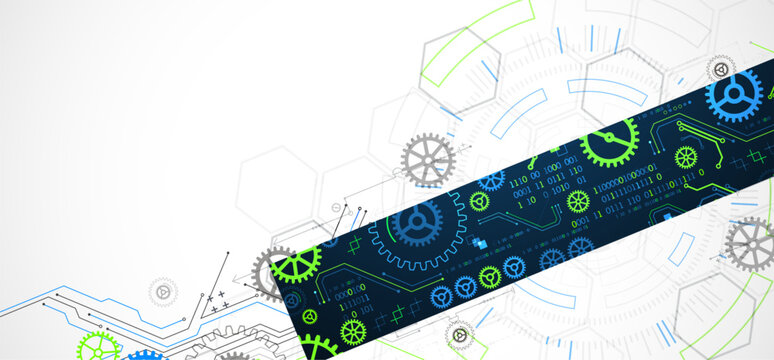 Abstract technology background. Cogwheels ART theme. Vector illustration
