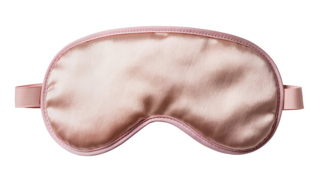 Pink satin sleep mask with elastic strap