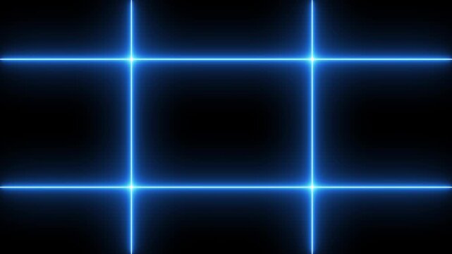 Red neon lights digital animation, Rectangular Fire effect Animation. Fire Flame Gradually Appearing in A rectangle Frame. square rectangle picture frame icon. 4k