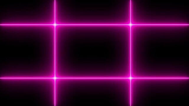 Red neon lights digital animation, Rectangular Fire effect Animation. Fire Flame Gradually Appearing in A rectangle Frame. square rectangle picture frame icon. 4k