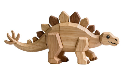 Wooden Stegosaurus Toy with Plates and Tail Spikes © Lukas