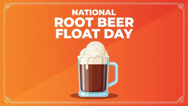 National Root Beer Float Day illustration