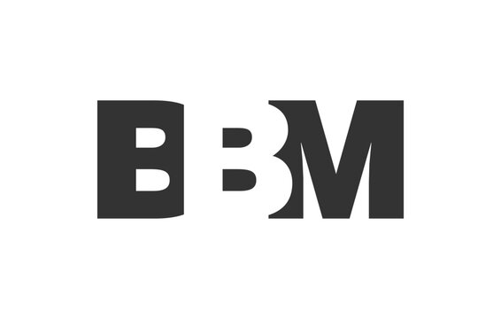 BBM logo design. Initial letter B B M bold font style for tech startups, consulting, corporate branding. Creative company name, headlines typography identity, trendy logotype.