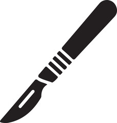Naklejka premium Close-up isolated black and white striped kitchen knife on plain background,Generative AI