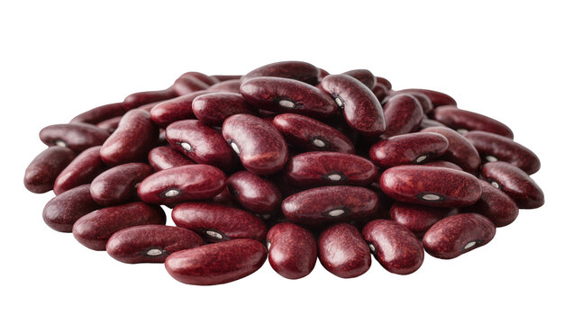 Pile of red kidney beans with white hilum