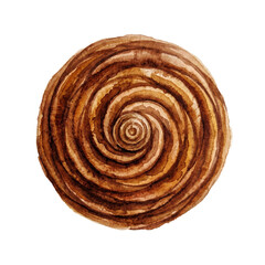 Fototapeta premium Earthy Watercolor Acorn Illustration on Wet Paper for Artistic Fall Design Projects