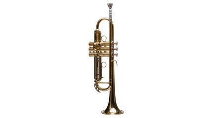 Brass trumpet musical instrument with valves and bell © Emma