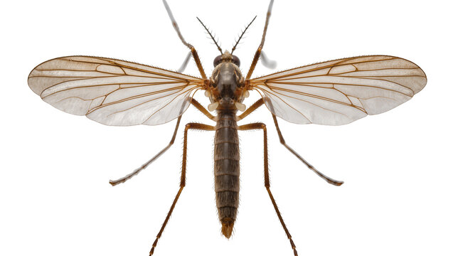 Crane fly with wings and long legs