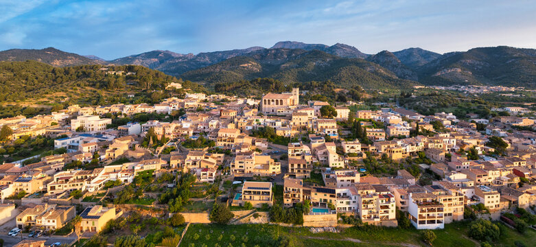 Mallorca - Selva village at sunrise, Spain