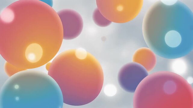 Floating gradient bubbles with soft lighting and smooth motion, perfect for websites, presentations, branding, and commercial content.
