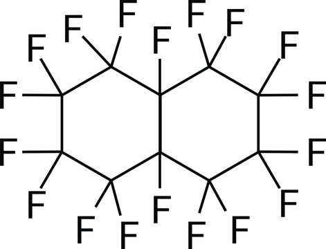 Perfluorodecalin Chemical Structure Perfluorocarbon Compound Molecule Diagram
