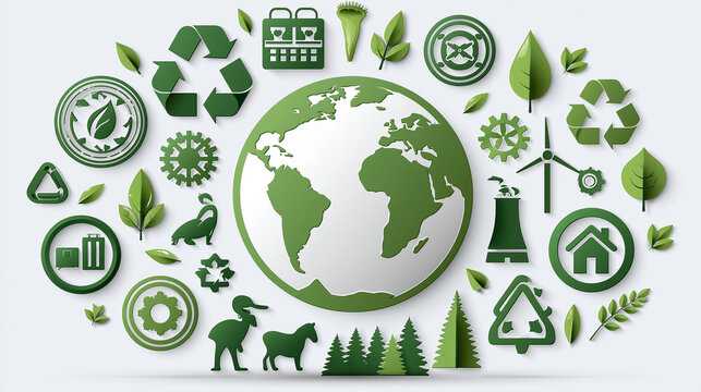 Recycling and Circular Economy Concept for Earth Day with Sustainable Environmental Conservation