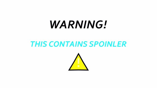 Spoiler contains  Alert Text Animation on transparent background  with Danger Icon on in 4K animation with alpha channel with screen animation 