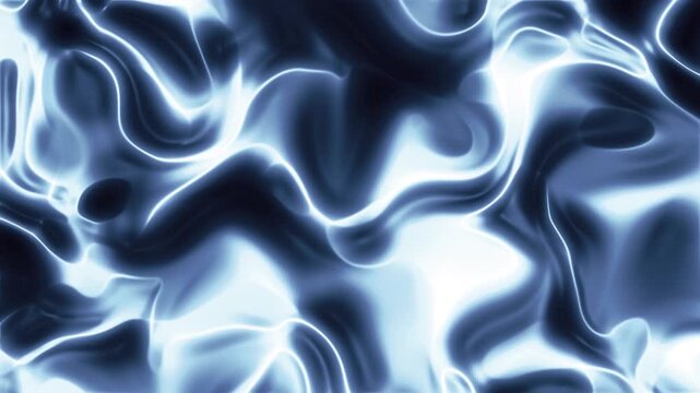 Abstract Liquid Silver Metal Wave Background with Flowing Chrome Surface Animation Loop Highlighting Futuristic Motion and Digital Innovation Concept. 4K Video