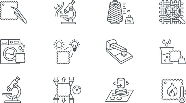 Collection of scientific and household icons for educational use