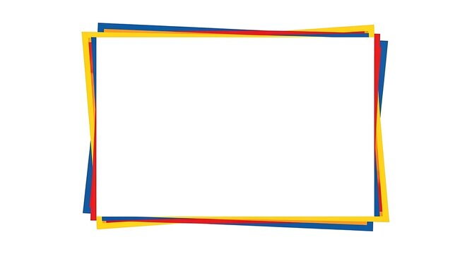 Colorful rectangle frame border design.