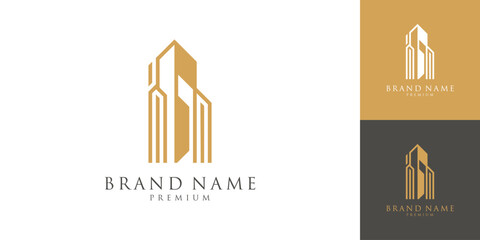 Obraz premium construction logo design template. building Abstract For Logo Design Inspiration. logo design, icon and business